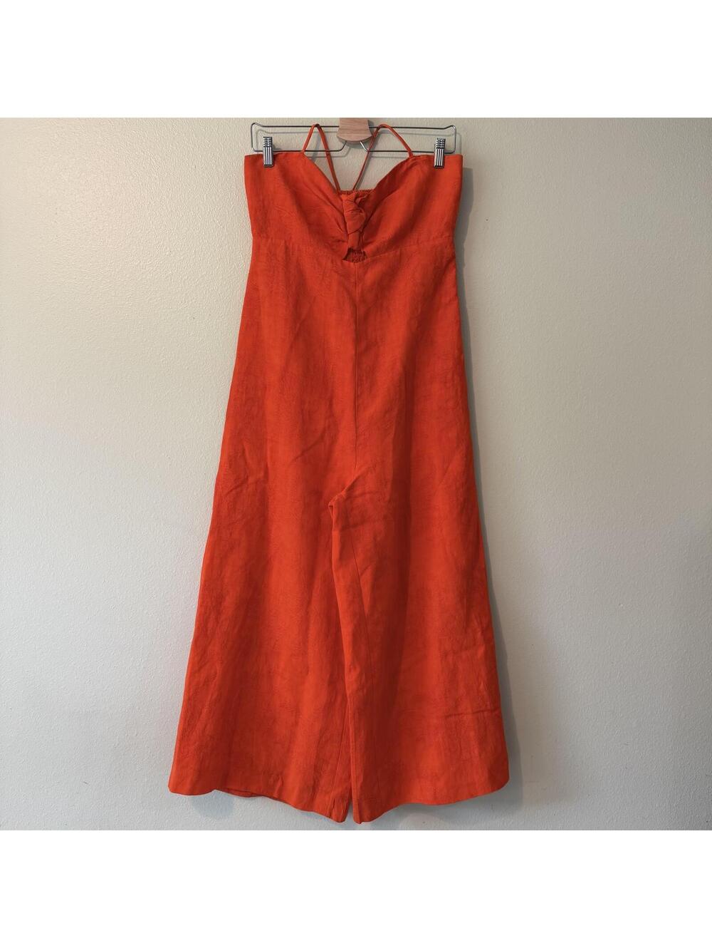 Elevenses Bright Orange Tropicale Halter Jumpsuit 6